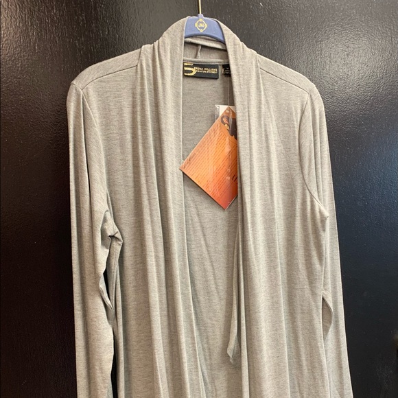 NWT Serena Williams Gray Cardigan Blouse- Size Medium - Picture 1 of 11
